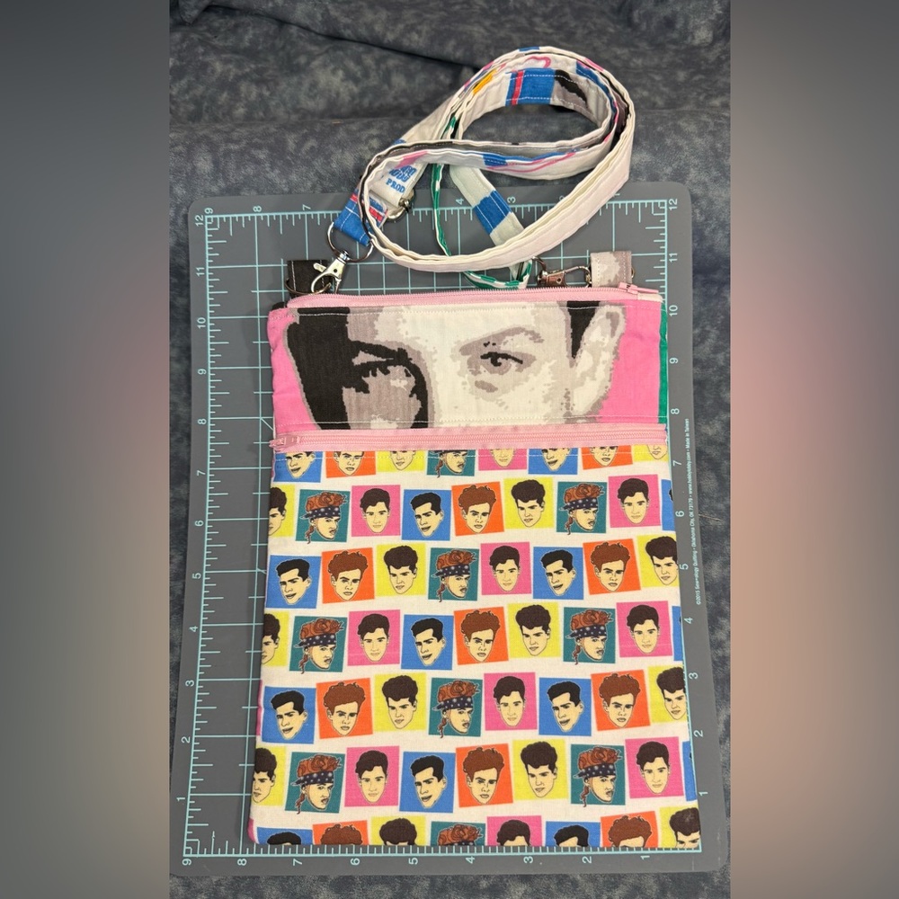 NKOTB Joey retro colorful crossbody with adjustable strap